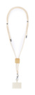 Cohol Neck lanyard s držiakom na mobilný telefón, kruh, farba - natural, veľkosť - 32×800×10 mm