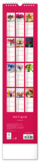 Nástenný kalendár Květiny – Kvety CZ/SK 2025, 12 × 48 cm