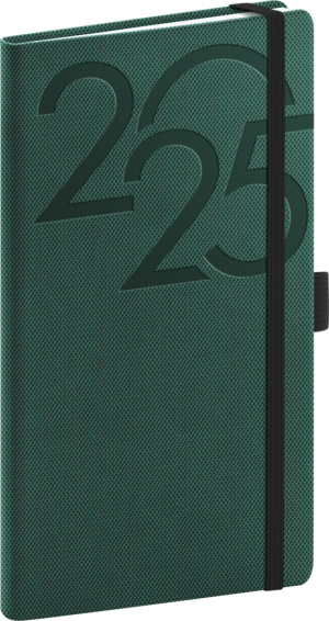 NOTIQUE Vreckový diár Ajax 2025, zelený, 9 x 15,5 cm