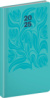 NOTIQUE Vreckový diár Cambio 2025, tyrkysové kvety, 9 x 15,5 cm, farba - modrá