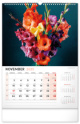 NOTIQUE Nástenný kalendár Kvety 2025, 33 x 46 cm