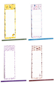 Magnetický blok s ceruzkou 7,5 x 24 cm mix