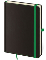 Zápisník Black Green L linajkový
