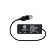 USB rozbočovač s duálnym vstupom Link z RCS plastu a bambusu - XD Collection