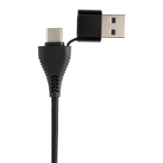 USB rozbočovač s duálnym vstupom Link z RCS plastu a bambusu - XD Collection