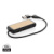 USB rozbočovač s duálnym vstupom Link z RCS plastu a bambusu - XD Collection, farba - čierna