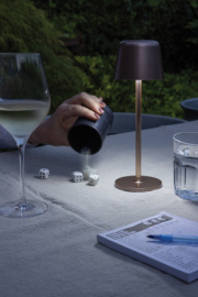 USB dobíjateľná stolná lampa Zenic z RCS recykl. plastu - XD Collection