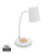 Stolná lampa Zenara s 15 W bezdr. nabíjaním z RCS plastu - XD Collection, farba - biela