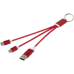Metal nabíjací kábel 4v1 s kľúčenkou