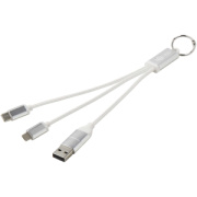 Metal nabíjací kábel 4v1 s kľúčenkou