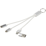 Metal nabíjací kábel 4v1 s kľúčenkou
