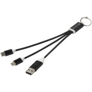 Metal nabíjací kábel 4v1 s kľúčenkou