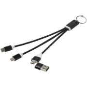 Metal nabíjací kábel 4v1 s kľúčenkou