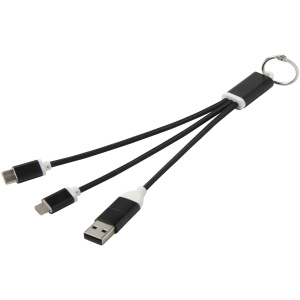 Metal nabíjací kábel 4v1 s kľúčenkou