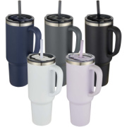 Sydney 1200ml medený vákuovo izolovaný hrnček so slamkou