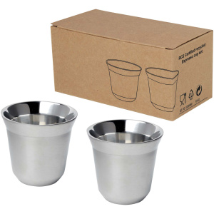 Duo sada 80ml šálok na espresso z nerezovej ocele