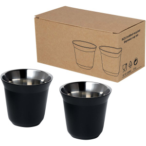 Duo sada 80ml šálok na espresso z nerezovej ocele