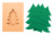 Tonsvik sada vianočných držiakov na príbory RPET, farba - green, veľkosť - 160×220×10 mm