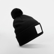 Appliqué Patch Pom Beanie - Beechfield