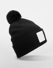 Appliqué Patch Pom Beanie - Beechfield