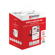 Cestovný adaptér SKROSS World MUV 2-pole s USB A a C - Skross