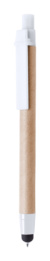 Fibon dotykové guľôčkové pero, farba - white, veľkosť - Ø10×138 mm