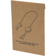 Dátový synchronizačný a rýchlonabíjací 27W kábel 5 v 1 z recyklovaného plastu s dĺžkou 30 cm Citala