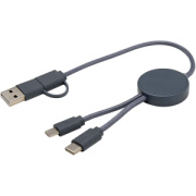 Dátový synchronizačný a rýchlonabíjací 27W kábel 5 v 1 z recyklovaného plastu s dĺžkou 30 cm Citala