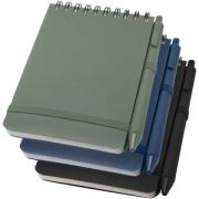 Zápisník s pevnou obálkou formátu A6 z plastu recyklovaného z oceánu Thalaasa s guľôčkovým perom