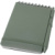 Zápisník s pevnou obálkou formátu A6 z plastu recyklovaného z oceánu Thalaasa s guľôčkovým perom, farba - žíhaná zelená