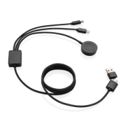 Nabíjací kábel Terra s nabíjačkou hodiniek 6 v 1 z RCS rPET - XD Xclusive