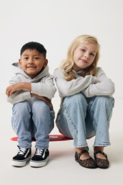 Detská mikina s bočnými vreckami IQONIQ Yengo z rec. bavlny - Iqoniq