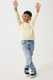 Detská mikina s bočnými vreckami IQONIQ Yengo z rec. bavlny - Iqoniq