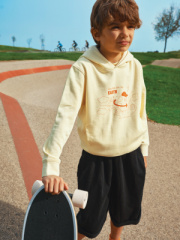 Detská mikina s bočnými vreckami IQONIQ Yengo z rec. bavlny - Iqoniq