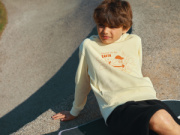 Detská mikina s bočnými vreckami IQONIQ Yengo z rec. bavlny - Iqoniq