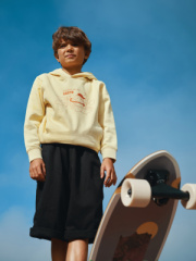 Detská mikina s bočnými vreckami IQONIQ Yengo z rec. bavlny - Iqoniq