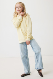 Detská mikina s bočnými vreckami IQONIQ Yengo z rec. bavlny - Iqoniq