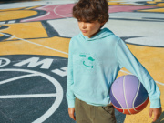 Detská mikina s bočnými vreckami IQONIQ Yengo z rec. bavlny - Iqoniq