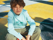 Detská mikina s bočnými vreckami IQONIQ Yengo z rec. bavlny - Iqoniq