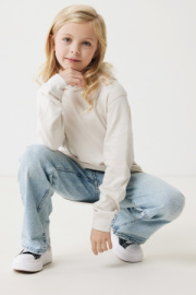 Detská mikina s bočnými vreckami IQONIQ Yengo z rec. bavlny - Iqoniq