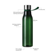 VINGA Lean RCS RPET fľaša na vodu 800 ml - Vinga