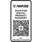 Unisex Aware™ recyklovaný sveter s guľatým výstrihom Jet - Elevate