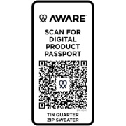 Unisex recyklovaný sveter Aware™ na štvrťový zips Tin - Elevate