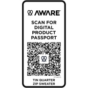 Unisex recyklovaný sveter Aware™ na štvrťový zips Tin - Elevate