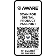 Unisex recyklovaný sveter Aware™ na štvrťový zips Tin - Elevate