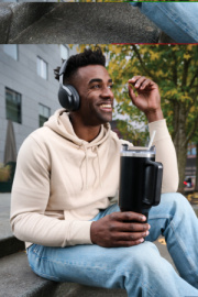 Termohrnček 1200ml Peakflow z RCS recykl. nerezovej ocele - XD Collection