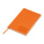 A5 zápisník so špirálovou väzbou a PU obalom - M-Collection, farba - oranžová
