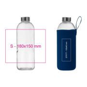 Sklenená fľaša v neoprénovom puzdre 1000 ml - M-Collection