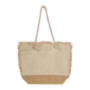 Oeko-Tex® prírodná plážová taška s jutovým dnom - M-Collection