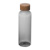 Fľaša  z PET s bambusovým vrchnákom, 500 ml - M-Collection, farba - tmavosivá
